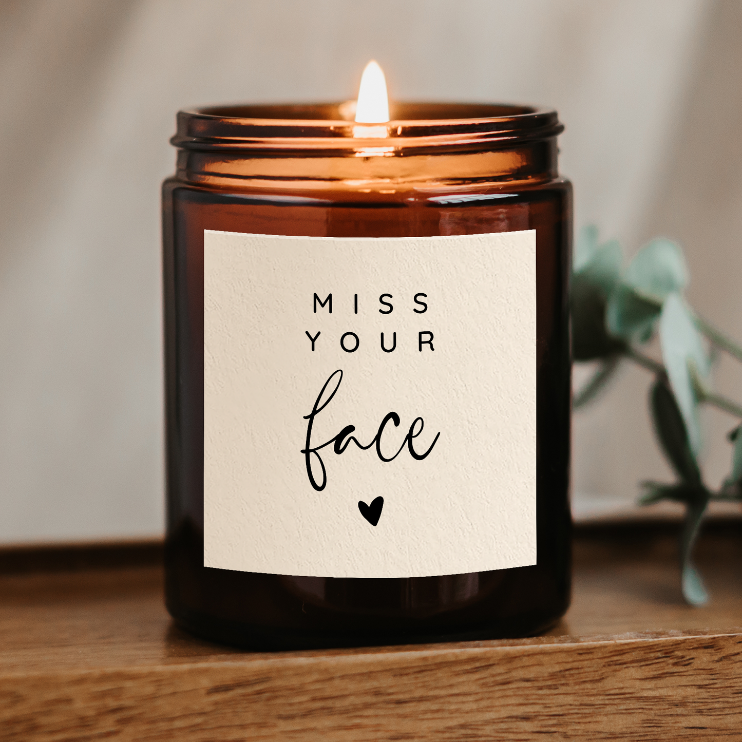 Miss You 'Miss Your Face' Candle Gift