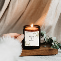 Personalised candle for Wedding, Engagement, or Anniversary