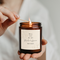 Personalised Maid of Honour Proposal Candle